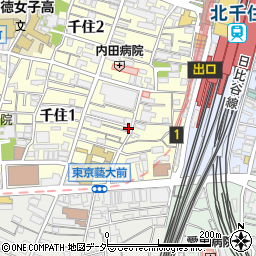 ブレイク千住第３駐車場周辺の地図