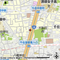 東京都足立区千住中居町7周辺の地図