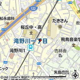 東京都北区滝野川1丁目14-17周辺の地図