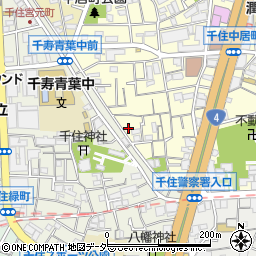 東京都足立区千住中居町3周辺の地図