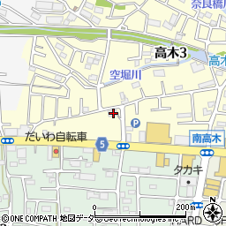 東京都東大和市高木3丁目371周辺の地図