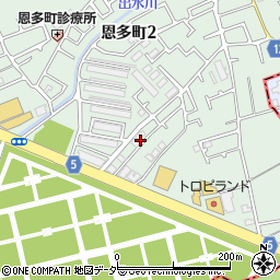 東京都東村山市恩多町2丁目39周辺の地図