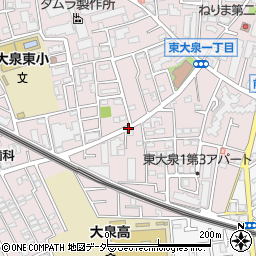 東京都練馬区東大泉1丁目周辺の地図