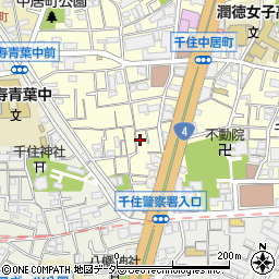 東京都足立区千住中居町1-11周辺の地図