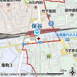 西東京市保谷駅前図書館周辺の地図