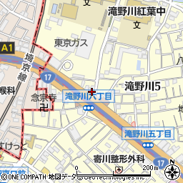 東京都北区滝野川5丁目41周辺の地図