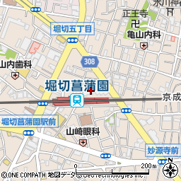 コスモ堀切菖蒲園駅前周辺の地図