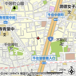 東京都足立区千住中居町6-3周辺の地図