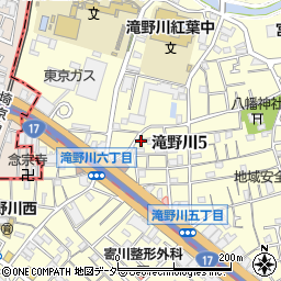 東京都北区滝野川5丁目32-7周辺の地図