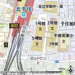 東京電機大学東京千住キャンパス周辺の地図