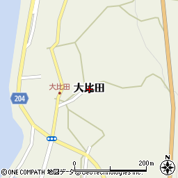 福井県敦賀市大比田周辺の地図
