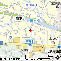東京都東大和市高木3丁目404-2周辺の地図