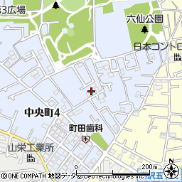 東京都東久留米市中央町4丁目周辺の地図