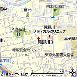 東京都北区滝野川3丁目42-11周辺の地図