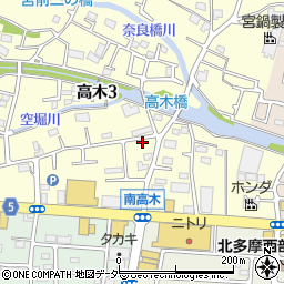 東京都東大和市高木3丁目404周辺の地図