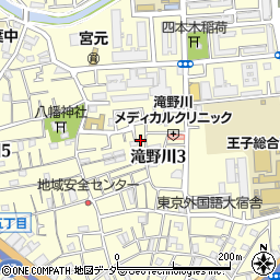 東京都北区滝野川3丁目42-16周辺の地図