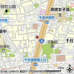 東京都足立区千住中居町7-12周辺の地図