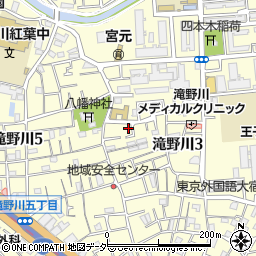 東京都北区滝野川3丁目42-8周辺の地図