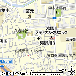 東京都北区滝野川3丁目42周辺の地図