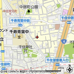東京都足立区千住中居町11-3周辺の地図