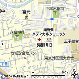 東京都北区滝野川3丁目42-15周辺の地図