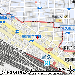 浜焼太郎 尾久店周辺の地図