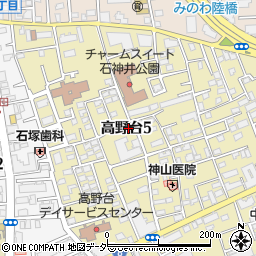 東京都練馬区高野台5丁目周辺の地図
