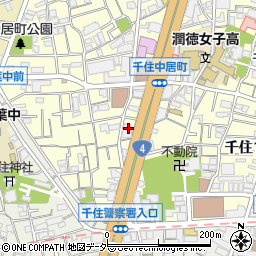 東京都足立区千住中居町7-11周辺の地図