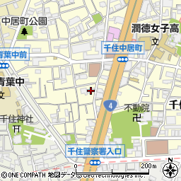東京都足立区千住中居町6-11周辺の地図