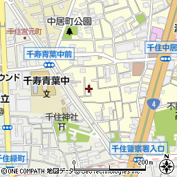 東京都足立区千住中居町11-2周辺の地図