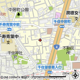 東京都足立区千住中居町5-19周辺の地図