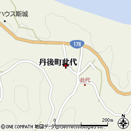 京都府京丹後市丹後町此代周辺の地図