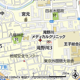 東京都北区滝野川3丁目42-14周辺の地図