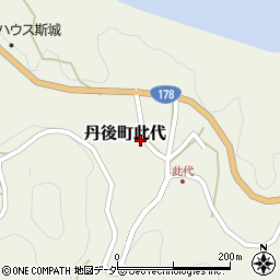 京都府京丹後市丹後町此代周辺の地図