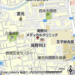 東京都北区滝野川3丁目41周辺の地図