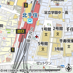 東京都足立区千住旭町2周辺の地図