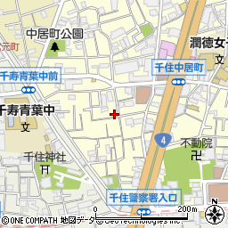 東京都足立区千住中居町10-15周辺の地図