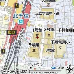 東京電機大学　東京千住キャンパス周辺の地図