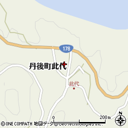 京都府京丹後市丹後町此代1301周辺の地図