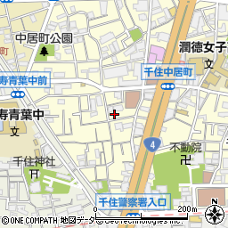 東京都足立区千住中居町9-3周辺の地図