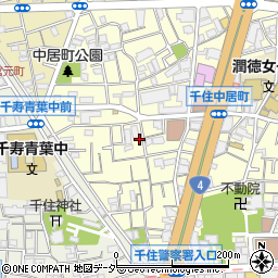 東京都足立区千住中居町10-14周辺の地図