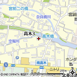 東京都東大和市高木3丁目397周辺の地図