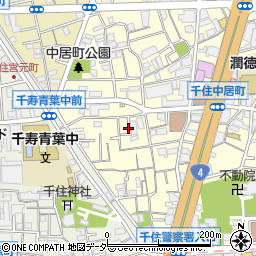 東京都足立区千住中居町周辺の地図