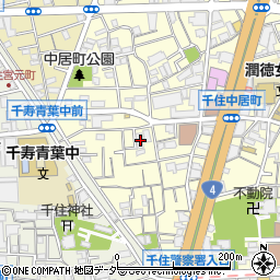 東京都足立区千住中居町10-10周辺の地図