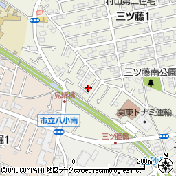東京都武蔵村山市三ツ藤1丁目104-4周辺の地図