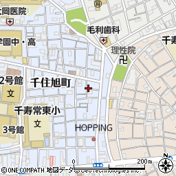 東京都足立区千住旭町21周辺の地図