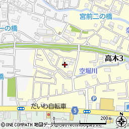 東京都東大和市高木3丁目333-19周辺の地図