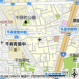 東京都足立区千住中居町10-8周辺の地図