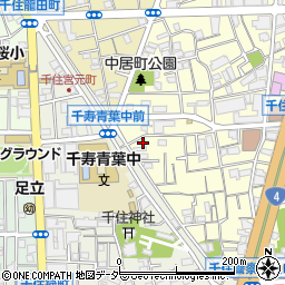 東京都足立区千住中居町11-12周辺の地図