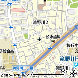東京都北区滝野川2丁目14周辺の地図